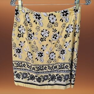 Charter Club Floral Rayon Lined Wraparound Skirt Host Pick